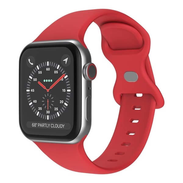 Klockarmband i Silikon för Apple Watch 7/8/9 41mm etc - Röd