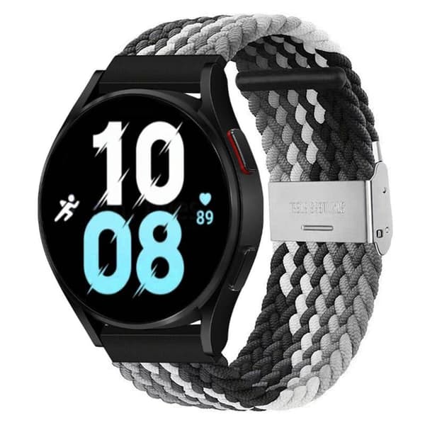 Punottu elastinen rannekoru Samsung Galaxy Watch 5 (44mm) - Musta/Valkoinen