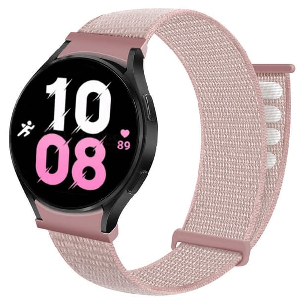 Nylon armbånd No-Gap Samsung Galaxy Watch 5 (40mm) - Rose Pink