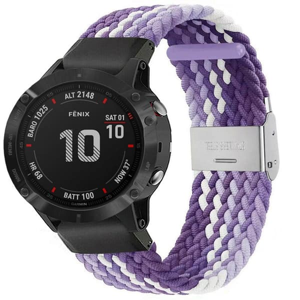 Punottu elastinen rannekoru Garmin Fenix 6X - gradientpurple