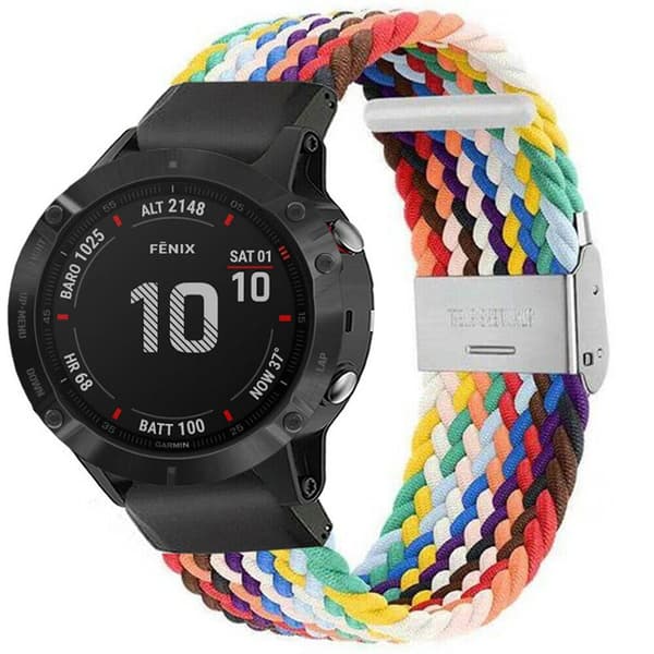 Flettet Elastik Armbånd Garmin Fenix 6X - Army