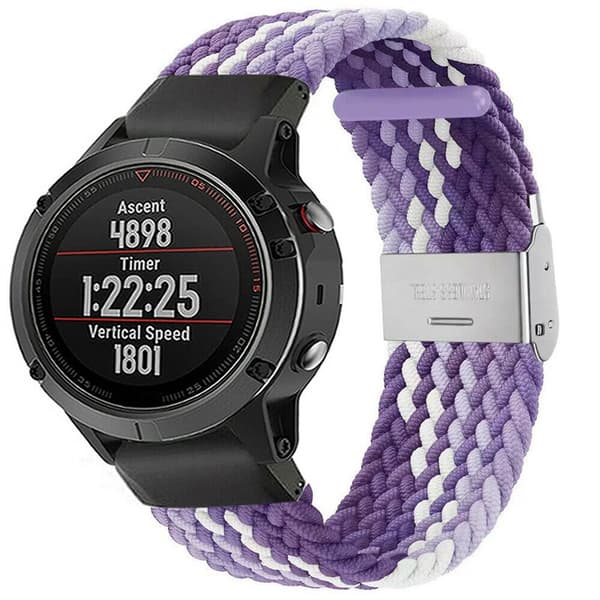 Flettet elastisk armbånd Garmin Fenix 5 - gradientpurple