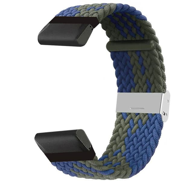 Flettet Elastik Armbånd Garmin Fenix 5 - blågrøn