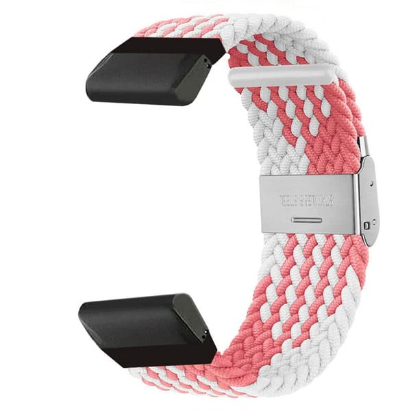 Flettet elastisk armbånd Garmin Fenix 6 - pinkwhite