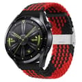 Miniatyrbilde 1 av 4: Flettet elastisk armbånd Huawei Watch GT3 (46mm) - Rød/svart