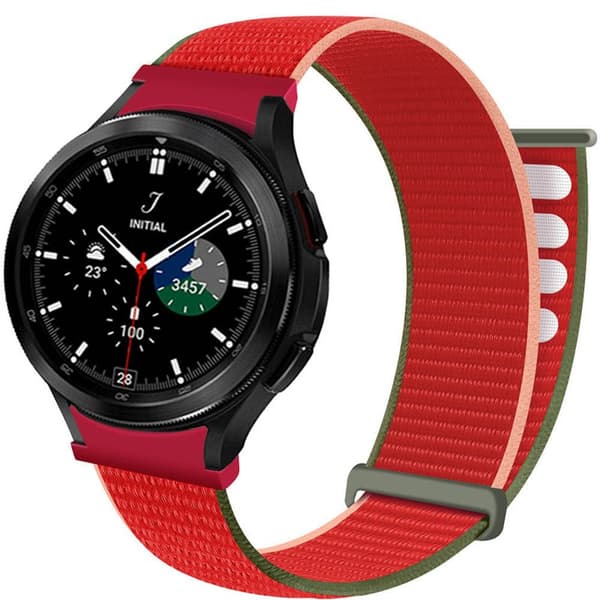 Nylon Armband No-Gap Samsung Galaxy Watch 4 Classic (42mm) - Strawberry