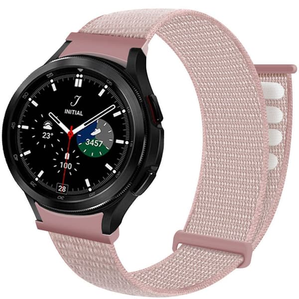 Nylon armbånd No-Gap Samsung Galaxy Watch 4 Classic (42mm) - Rose Pink