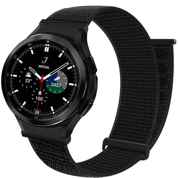 Nylon Armband No-Gap Samsung Galaxy Watch 4 Classic (42mm) - Dark Black