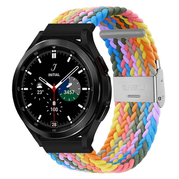 Flettet elastisk armbånd Samsung Galaxy Watch 4 Classic (46mm) - lightrainbow