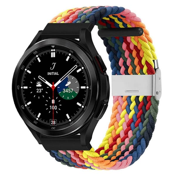 Flätat Elastiskt Armband Samsung Galaxy Watch 4 Classic (46mm) - Rainbow