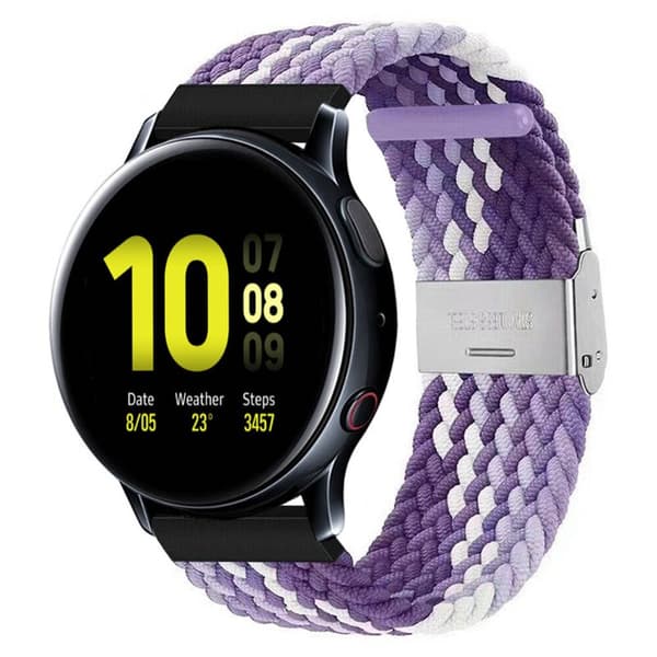 Flettet Elastik Armbånd Samsung Galaxy Watch Active 2 (40mm) - gradientpurple