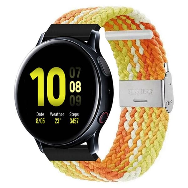 Flettet Elastik Armbånd Samsung Galaxy Watch Active 2 (40mm) - Gradientorange