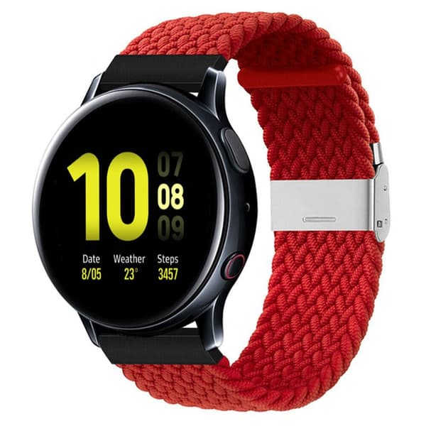 Flätat Elastiskt Armband Samsung Galaxy Watch Active 2 (40mm) - Mörkröd