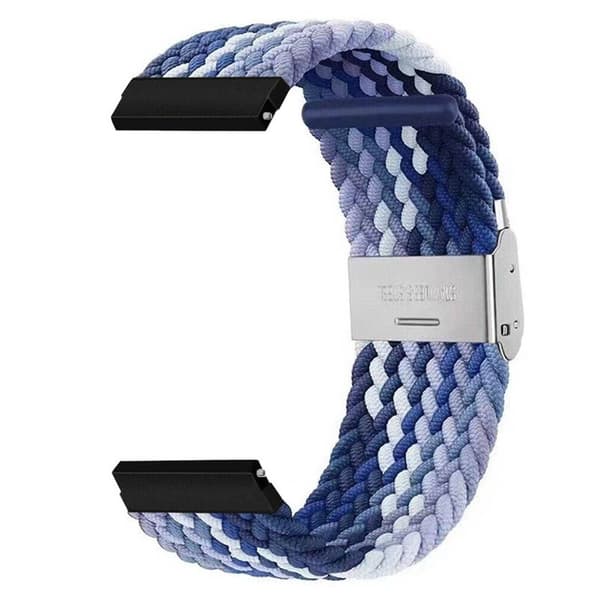 Flätat Elastiskt Armband Samsung Galaxy Watch Active 2 (40mm) - Blåvit