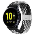 Miniatyrbillede 1 af 4: Flettet Elastik Armbånd Samsung Galaxy Watch Active 2 (40mm) - Sorthvid