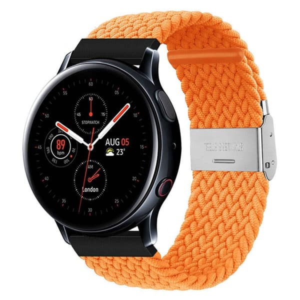 Flätat Elastiskt Armband Samsung Galaxy Watch Active 2 (44mm) - Orange