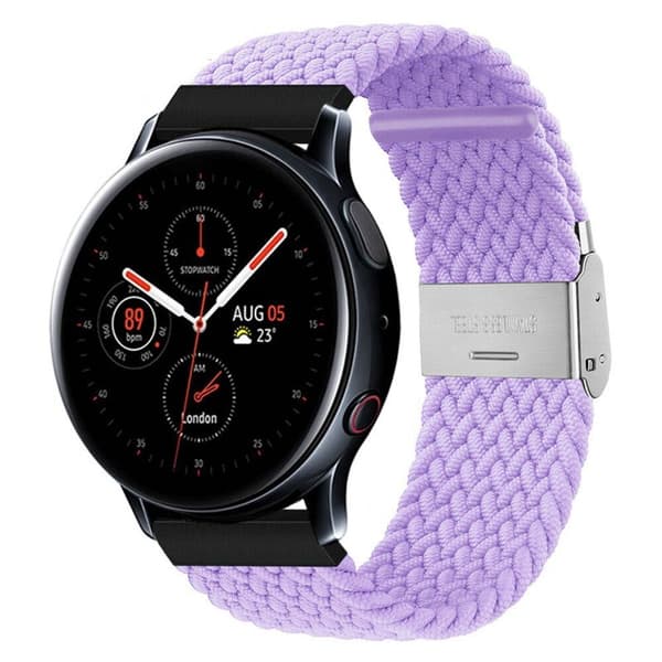 Flettet elastisk armbånd Samsung Galaxy Watch Active 2 (44mm) - lightpurple