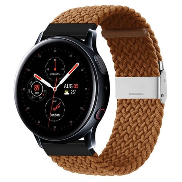 Punottu elastinen rannekoru Samsung Galaxy Watch Active 2 (44mm) - ruskea