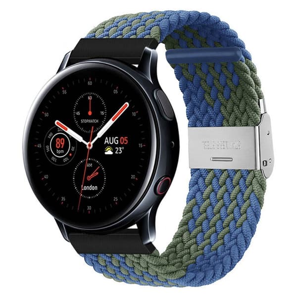 Punottu elastinen rannekoru Samsung Galaxy Watch Active 2 (44mm) - bluegreen