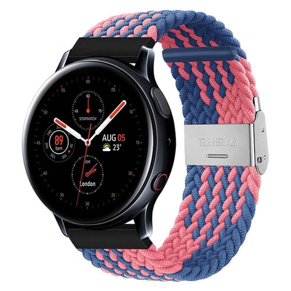 Flätat Elastiskt Armband Samsung Galaxy Watch Active 2 (44mm) - Blue Powder