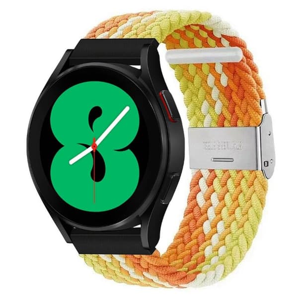 Flettet Elastik Armbånd Samsung Galaxy Watch 4 (44mm) - Gradientorange