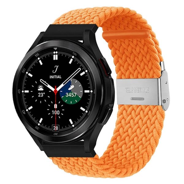 Flettet Elastik Armbånd Samsung Galaxy Watch 4 Classic (42mm) - Orange