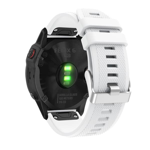 Garmin Fenix 7/6/6 Pro/Forerunner935/945 etc. Klockarmband i silikon - Vit