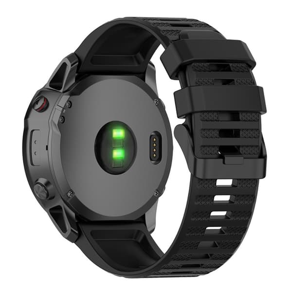 Garmin Fenix 5X/6X/6X Pro etc. Klockarmband i silikon - Svart