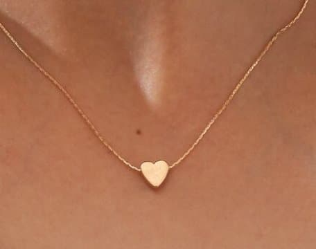 Hjärta Guld Halsband Design NYHET LOVE UNIKA