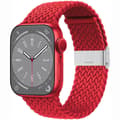 Miniatyrbilde 1 av 2: Flettet elastisk armbånd Apple Watch 8 (41mm) - mørkerød