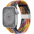 Miniatyrbillede 1 af 2: Flettet Elastik Armbånd Apple Watch 8 (45mm) - rainbow