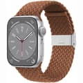 Pikkukuva 1 / 2: Punottu elastinen rannekoru Apple Watch 8 (45mm) - ruskea