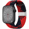 Miniatyrbilde 1 av 2: Flettet elastisk armbånd Apple Watch 8 (45mm) - Rød/Svart