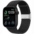 Miniatyrbilde 1 av 2: Flettet elastisk armbånd Apple Watch SE 2022 44mm - svart