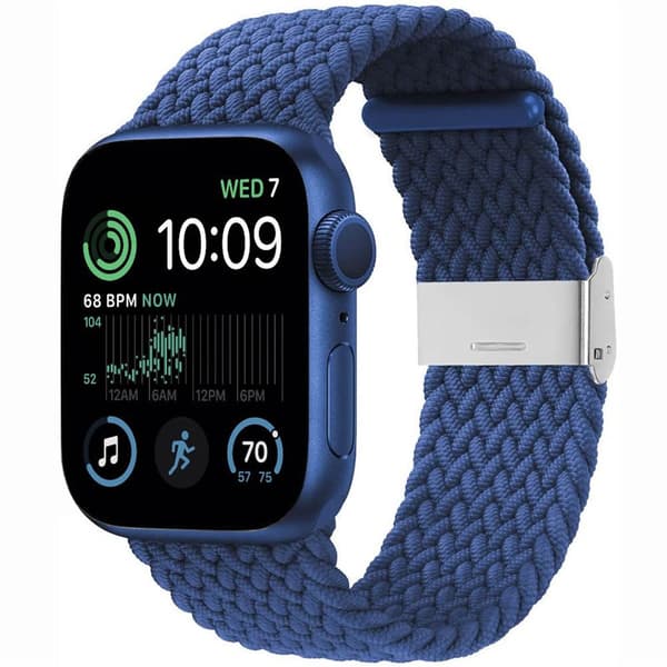 Flettet elastisk armbånd Apple Watch SE 2022 44mm - Blå