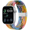 Miniatyrbillede 1 af 2: Flettet Elastik Armbånd Apple Watch SE 2022 40mm - light rainbow