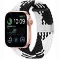 Miniatyrbild 1 av 2: Flätat Elastiskt Armband Apple Watch SE 2022 40mm - Svart/Vit