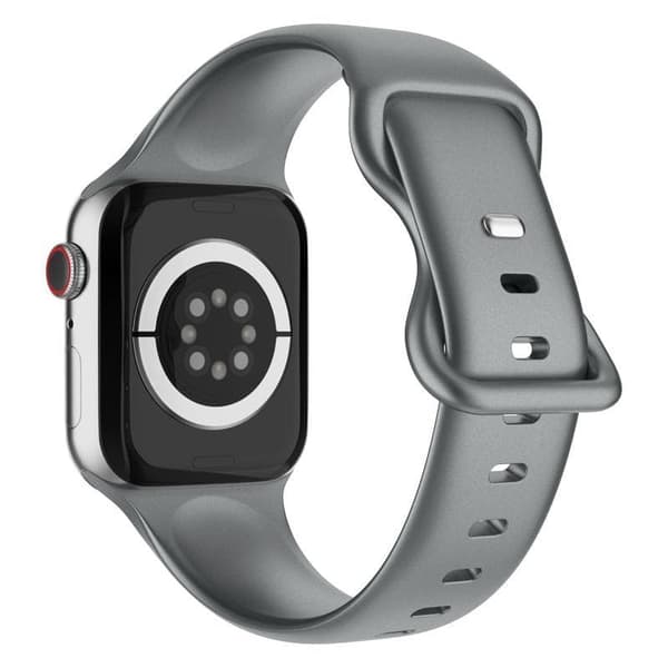 Apple Watch kompatibelt Armband Silikon GRÅ metallic 38/40/41 mm