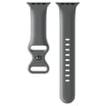 Miniatyrbild 3 av 5: Apple Watch kompatibelt Armband Silikon GRÅ metallic 42/44/45 mm