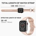 Miniatyrbild 4 av 5: Apple Watch kompatibelt Armband Silikon GRÅ metallic 42/44/45 mm