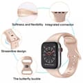 Miniatyrbild 5 av 5: Apple Watch kompatibelt Armband Silikon GRÅ metallic 42/44/45 mm