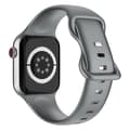 Miniatyrbild 2 av 5: Apple Watch kompatibelt Armband Silikon GRÅ metallic 42/44/45 mm