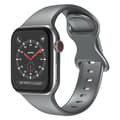 Miniatyrbild 1 av 5: Apple Watch kompatibelt Armband Silikon GRÅ metallic 42/44/45 mm