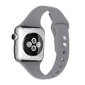 Miniatyrbild 3 av 3: Smalt Apple Watch kompatibelt Armband Silikon LJUSGRÅ 38/40/41mm