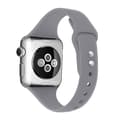 Miniatyrbild 3 av 3: Smalt Apple Watch kompatibelt Armband Silikon LJUSGRÅ 38/40/41mm