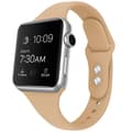 Miniatyrbild 1 av 3: Apple Watch kompatibelt Smalt Armband Silikon BEIGE 42/44/45mm