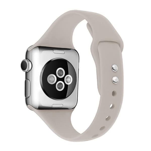 Apple Watch kompatibelt Smalt Armband Silikon ASKGRÅ 42/44/45 mm