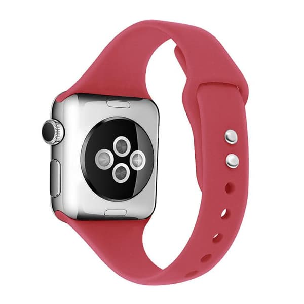Apple Watch kompatibelt Smalt Armband Silikon RÖD 42/44/45mm