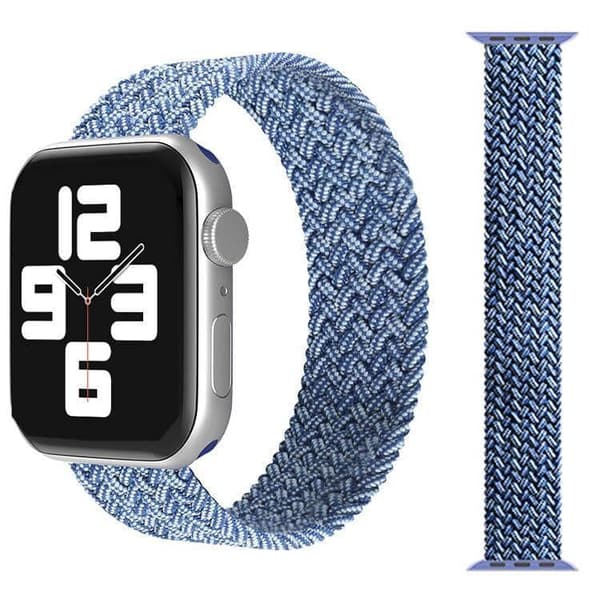 Apple Watch kompatibelt ARMBAND Elastiskt BLÅMETALL 38/40/41 mm