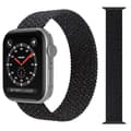 Miniatyrbild 1 av 2: Apple Watch kompatibelt ARMBAND Elastiskt BLACK STAR 42/44/45 mm